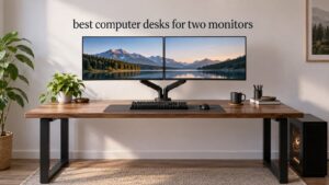 best computer desks for two monitors