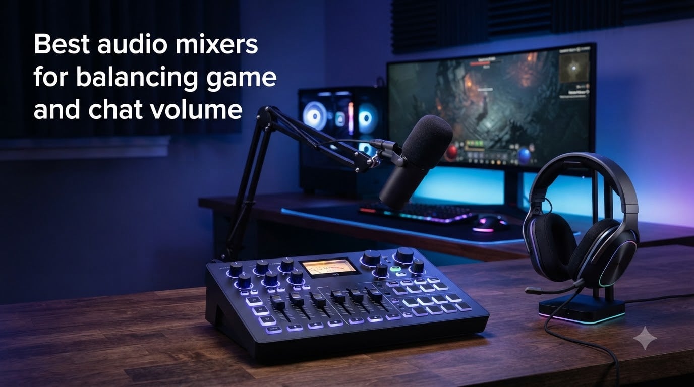 Best audio mixers for balancing game and chat volume
