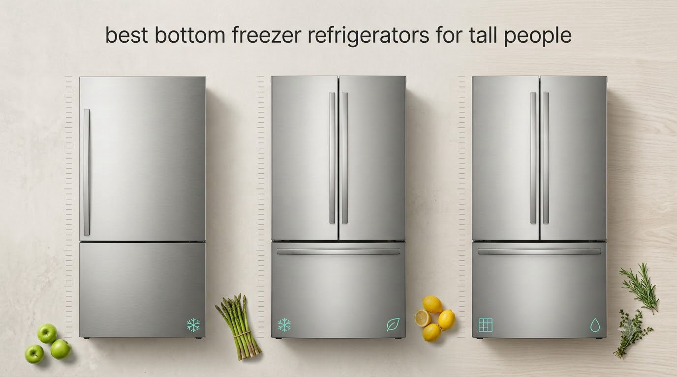 best bottom freezer refrigerators for tall people
