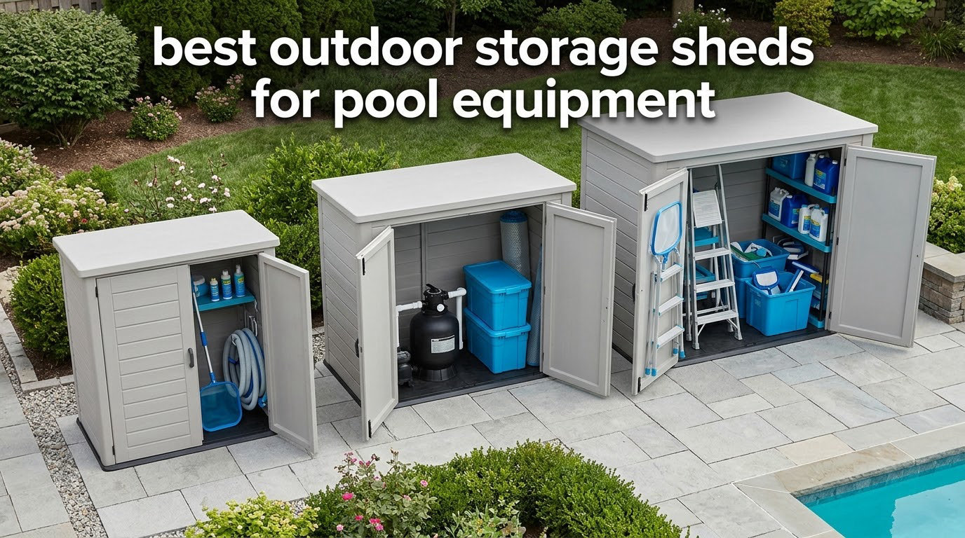 best outdoor storage sheds for pool equipment