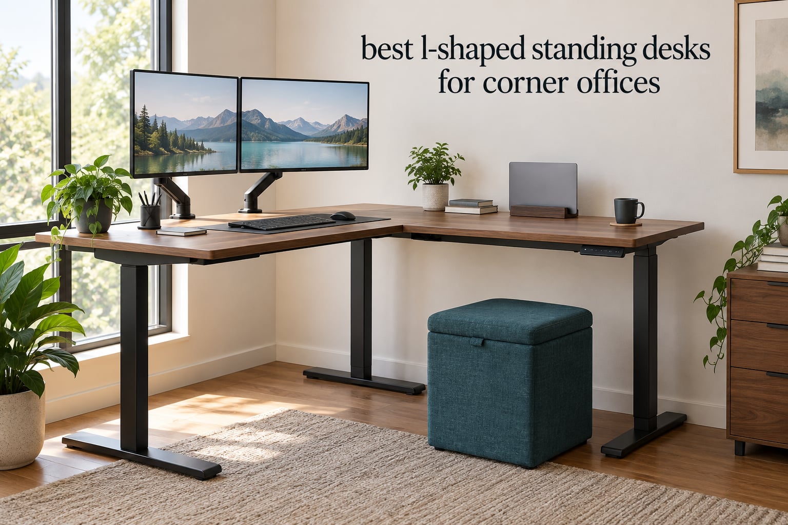 best l-shaped standing desks for corner offices
