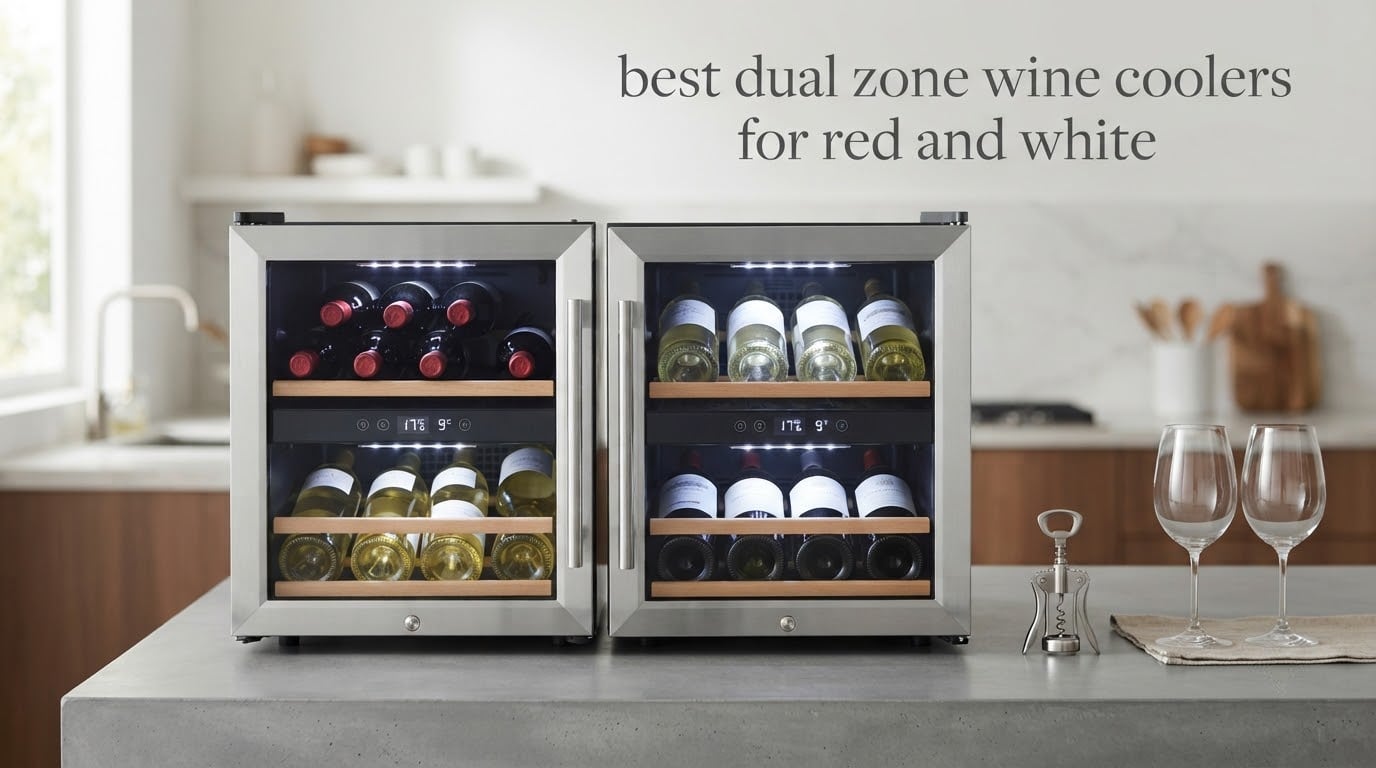 best dual zone wine coolers for red and white